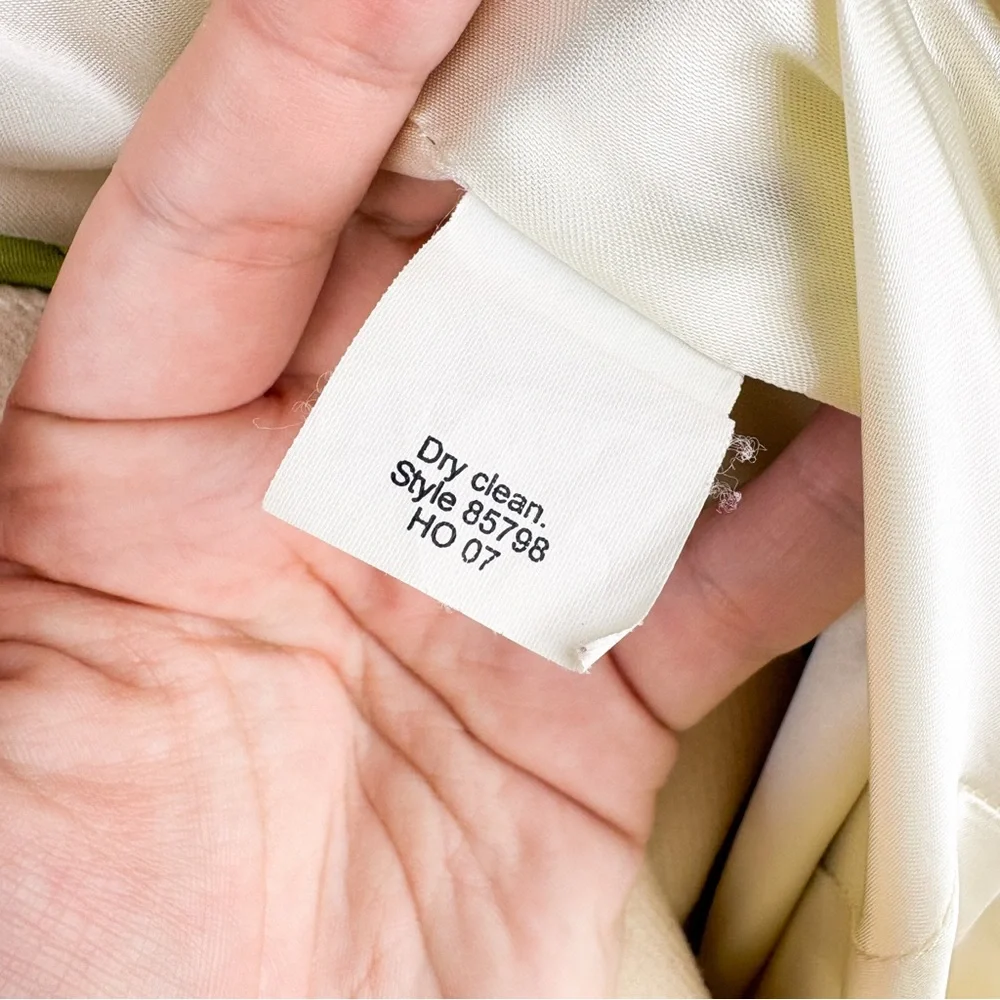 J. Crew 100% Wool Lexington Italian Jacket Pea Coat Blazer Cream Yellow Size 6 - Picture 9 of 10